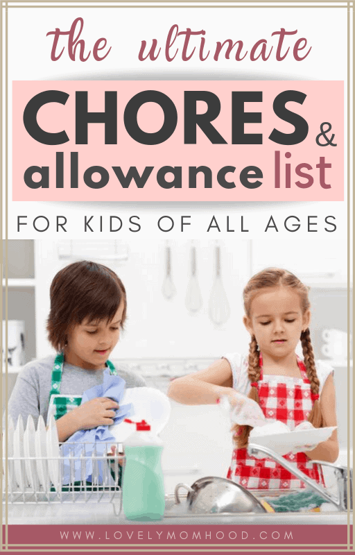 Age Appropriate Allowance And Chores