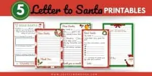 5 Letter for Santa Template Printable, PDF Download