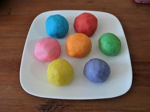 Homemade playdough balls