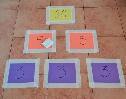 bean bag game toss for kids at home