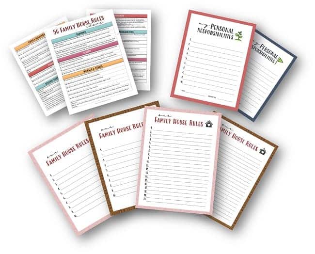 Family House Rules for Kids Teens ( 50 Sample Rules Template)