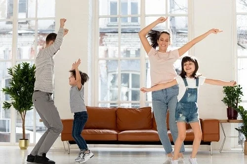 indoor fun with kids, dance party for kids at home