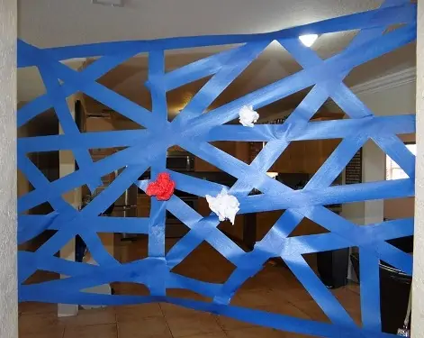 sticky spider web game for kids at home