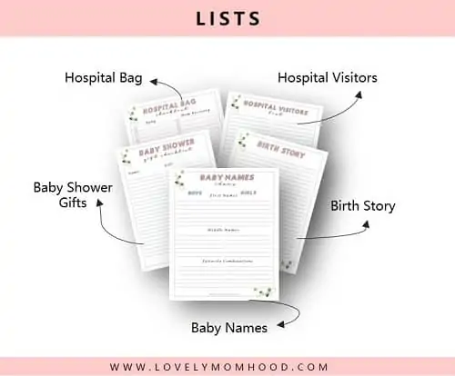 pregnancy Printable List