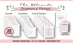 Pregnancy Planner Printable Bundle PDF
