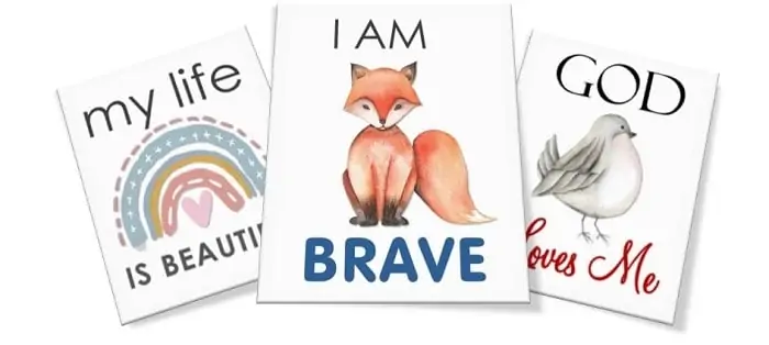 positive affirmation printables for kids