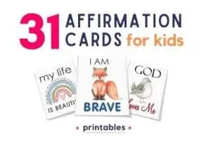 Affirmation cards for kids, kids printanbles