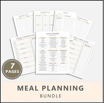 Meal planner printable