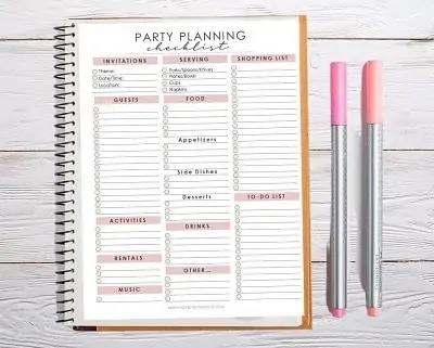 party planner printable