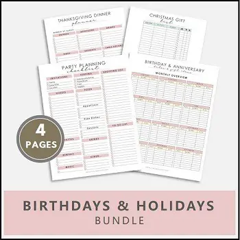 party planning printable, Christmas gift list printable