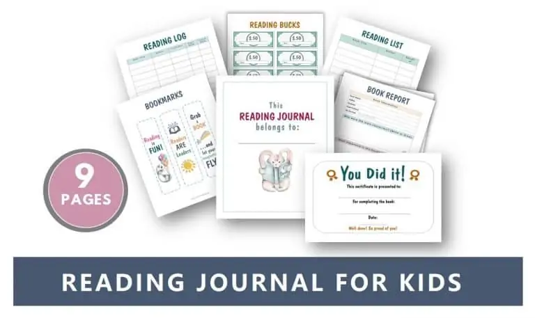 Printable Reading Journal for Kids