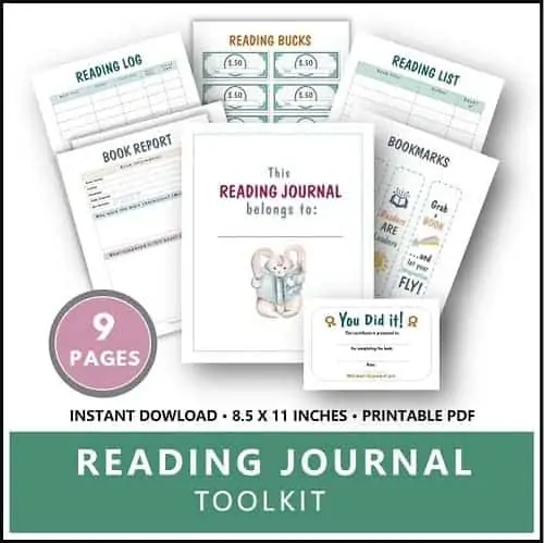 Printable Reading Journal for Kids Toolkit 