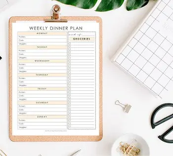 Weekly Meal Planner Printable