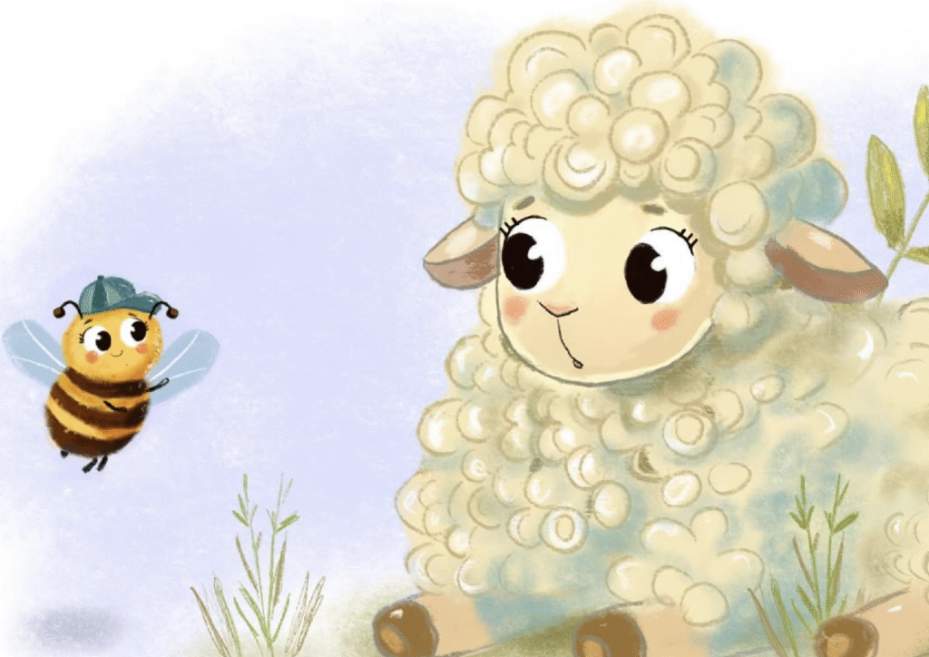 bob-bee talking to a sheep