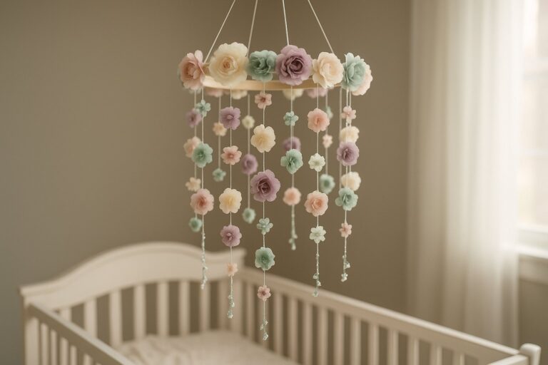 DIY Floral Baby Mobile Chandelier: Creating a Stunning Nursery Centerpiece